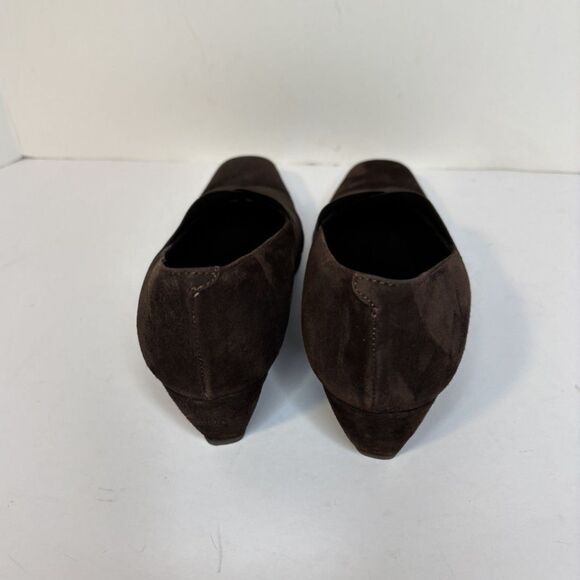 Jaime Mascaro Suede Brown Wedge Pump Slip On Shoes Comfort Stylish Spanish Made - Picture 4 of 8